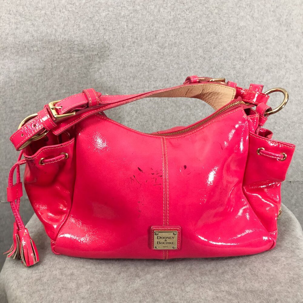 Dooney & Bourke Hot Pink Patent Leather Shoulder Bag